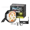 Nuevo Foco LED Octagonal para Motocicleta con 8 Lentes, Amarillo, Blanco, Rojo, Azul Parpadeante Luz Modificada para Coche, Foco para Vehículo Eléctrico