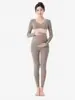 Leggings de maternidad de cachemir y seda, perfectos para otoño e invierno, suaves y cómodos, no aprietan el vientre, cálidos y adecuados para usar como prenda exterior.