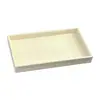 Bandeja de Terciopelo Beige para Joyas, Anillos, Pulseras, Collares y Pulseras de Hilo con Compartimentos de Almacenamiento en Colores Cálidos