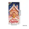 Capa de porta de laço de Natal 2026 mais vendida transfronteiriça tecido decorativo para férias de Natal bandeira de tecido para pendurar na porta externa
