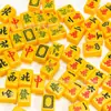 Mini Mahjong de Viagem 2cm Portátil Moderno Fofo Tamanho Bolso Cartão para Quarto Casa Manivela Multicolorido Mini Mahjong