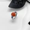 Anillo vintage de plata de ley s925 con esmalte rojo del sur, con epoxi desgastado, Xiangyun, para el dedo índice femenino, accesorios para el anillo de cola masculino.