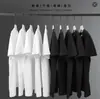 Lightning Warehouse se especializa en camisetas populares de manga corta de alta resistencia para hombre, camisetas básicas holgadas de color liso de moda para el verano en blanco y negro