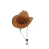 Mini sombrero de vaquero de peluche para gato mascota, sombrero para fiesta de mascotas, sombrero pequeño de fieltro nuevo, estilo vaquero para cachorro