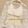 Pure Desire Chica Picante Diseño Cuello en V Falso Dos Piezas Encaje Retorcido Patchwork Camisa Protección Solar Moda Femenina Manga de Campana Manga Larga Top