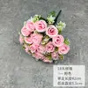 Flores artificiales personalizadas para bodas, flores artificiales de rosa de 18 cabezas para decoración del hogar, ramo de novia de seda