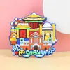 Ímãs de geladeira macios de PVC personalizados para museus, atrações turísticas culturais e criativas, ímãs de geladeira de cidades e lembrancinhas de viagem personalizadas