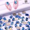 Nova cor mágica azul nail art fundo plano em forma de broca fundo de ouro broca de unhas jóias unhas vara broca broca de vidro