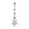 Mejor vendido en Amazon ombligo nuevo comercio electrónico transfronterizo piercing pentagonal clavo de ombligo acero inoxidable y cobre ombligo