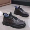 Zapatos de Algodón de Invierno con Terciopelo y Zapatos Casuales Engrosados para Hombres de Mediana Edad y Ancianos, Zapatos Cálidos para Papá, Zapatos Deportivos de Exterior de Suela Blanda para Hombre
