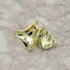 Botão de Metal com Formato Irregular de Nó 25mm Design Simples Botão Costurado à Mão Botão para Terno Suéter Casaco Roupa Exterior