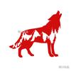 Pegatinas reflectantes transfronterizas para carrocería de coche, pegatinas de dibujos animados de animales de lobo, pegatinas para cristales de coche, pegatinas de flores, plantas y bosques, suministros para coche