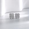 Yincheng Procesa y Personaliza Pendientes de Plata S925 de Trébol de Cuatro Hojas para Mujer, Pendientes de Diamante de Lujo Accesible, Venta Directa de Fábrica de Joyería de Plata Meilong