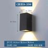 Lámpara de pared exterior impermeable led de doble cabezal para patio, lámpara de pared moderna y sencilla para pasillo de villa, dormitorio, cabecera