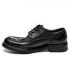 Zapatos de Hombre Hechos a Mano Goodyear de Cuero Genuino Retro Británico Cuero Suave Lavado Zapatos Derby Casuales de Negocios Café Goodyear