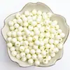 Cuentas redondas de acrílico de 4/6/8 mm, agujero recto, color sólido, material para abalorios hechos a mano DIY, cuentas lisas, cadena para teléfono móvil, cuentas sueltas