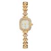 Comércio Exterior Novo Estilo Pequeno Fresco Totalmente Cravejado de Diamantes Pulseira Quadrada Feminina Relógio Caixa de Presente Pulseira de Relógio Conjunto de Duas Peças Relógio de Pulso a Quartzo