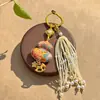 Colgante de Calabaza de Brocado de la Dinastía Song, Colgante Hecho a Mano Pura, Broche de Qipao, Colgante para Bolso con Borla, Adorno para Colgar en el Coche, Accesorio de Estilo Vintage, Regalo