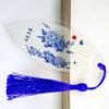 Marcador de vena de hoja, pintura tradicional china, porcelana azul y blanca, marcador creativo de vena de hoja real, estilo chino, porcelana azul y blanca, artesanía