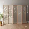 Biombo estilo chino sala de estar dormitorio protección hogar moderno simple entrada porche madera maciza plegable móvil pantalla plegable