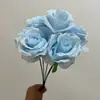 5 Rosas Artificiales Anna Rose para Decoración de Boda, Flores Artificiales para Arreglos de Boda, Paisajismo en Cascada de Rosas, Arte Floral y Arreglos Florales
