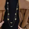 Colar Dourado de Pedras Irregulares Estilo Simples Coreano Nicho High-End Feminino Atmosfera de Outono e Inverno Corrente de Suéter Empilhada