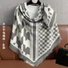 Lenço Xale Elegante Quadrado Jacquard Outono Novo Estilo Coreano Capa de Pescoço Xale Falso Caxemira Lenço de Roupa Feminina