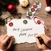 Adesivos de Etiqueta de Presente de Formato Irregular com Carimbo Postal de Natal Transfronteiriço 1 Polegada DIY Embalagem de Presente Adesivos de Vedação Impressos em Cores