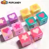 Corazón Cuadrado de Cuentas de Dos Colores Estrella de Cinco Puntas Superficie Ab Gráficos Lindos Cuentas Ins Joyería Hecha a Mano DIY Cadena de Bolso Cadena de Teléfono Móvil