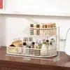 Caja de Almacenamiento Cosmético Estante de Almacenamiento para Tocador Escritorio Sentido Avanzado Tocador de Baño Gabinete con Compartimentos para Cuidado de la Piel a Prueba de Polvo