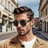 Gafas de Sol Nuevas de Medio Marco Transfronterizas para Niños Conduciendo con Caras Grandes, Adelgazantes para Conducir, Anti-UV, Gafas de Sol de Marco Cuadrado de Gama Alta