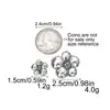 Botones metálicos de flor de cinco pétalos para suéteres y abrigos, botones decorativos cosidos a mano, accesorios para manualidades, botones de flor de cinco pétalos estilo chino
