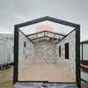 Atacado Transfronteiriço de Casas Contêiner com Telhado Pontiagudo, Ruas Comerciais de Contêineres para Resorts Turísticos, Casas Contêineres com Telhados Inclinados e Varandas