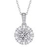 Collar Colgante de Cadena Larga Estilo Coreano En Stock Versátil Transfronterizo Simple Moda Plata S925 Moissanita Estilo Yis Verano para Mujeres