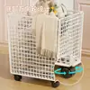 Cesta para ropa sucia para guardar ropa sucia y juguetes cesta de almacenamiento baño con ruedas carrito pequeño móvil cesta para ropa sucia del hogar cesta de lavandería