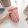 Guantes de equitación de terciopelo para mujer de invierno, forro polar, engrosados, a prueba de viento, pantalla táctil, motocicleta eléctrica, invierno, esquí, exterior, hombre