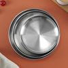 Disco de Acero Inoxidable 304 Plato para Barbacoa Doble Capa Estilo Coreano Plato para Bistec de Restaurante Plato para Snacks Plato para Salah Bandeja para Dim Sum Plato para Huesos