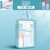 Bolsa de clasificación por materia en forma de L, bolsa transparente para documentos de materia, apertura grande de malla con cremallera, bolsa de libros portátil para estudiantes de primaria