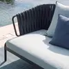 Juego de Sofá para Exteriores Patio Invernadero Muebles de Hotel Terraza de Jardín Exterior Silla de Ratán Sofá Tejido de Ratán de Ocio