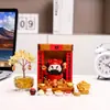 Adorno Feng Shui para Escritorio: Pequeño Altar para Trabajadores, Árbol de Dinero de Citrino para la Buena Suerte, Decoración de Entrada de Oficina