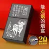 Estuche Grueso Popular para Cigarrillos con 20 Cigarrillos, Encendedor Integrado, Estuche Especial Suave y Duro para Hombres, Portátil, Resistente a la Presión, a Prueba de Humedad