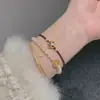 [Nuevo] Pulsera de Media Luna Narciso Flor Perla Superposición Pulsera Multicapa Accesorios de Regalo Pulsera Pulsera Cuerda Mujer