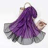 Bufandas de Seda Otoño e Invierno, Bufandas Finas de Seda y Lana, Bufandas Largas de Seda de Color Sólido, Chalecos Versátiles, Moda Estilo Ol