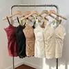 Top Camisola Térmica con Encaje y Cepillado Spicy Girl para Mujer con Copas Fijas Integradas, Se Puede Usar como Prenda Exterior o Interior, Hermoso Top de Espalda