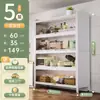 Estante de Almacenamiento para Cocina de Pie Gabinete de Almacenamiento Multicapa a Prueba de Polvo Aparador Doméstico con Puerta Armario Multifuncional Armario de Almacenamiento