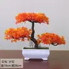 Flor de Plástico Falsa Decorativa en Maceta Hogar Sala de Estar Escritorio Interior Mesa de Café Adornos Traje de Flores Adornos de Planta Verde