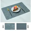 Pronta Entrega Tapete Quadrado para Mesa de Jantar em Couro PVC, Jogo Americano Impermeável com Padrão de Couro em Camada Dupla, Tapete de Isolamento Térmico para Uso em Hotel e Casa.