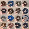 Nuevas scrunchies de lunares y estampado de leopardo, estilo simple, scrunchies retro, cintas para el cabello, accesorios para moños, adornos para el cabello