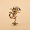 Adornos de Escritorio de Mono Rey de Latón Vintage Cabeza Reforzada Mono Rey de la Nube Adornos Creativos de Mascota para el Té Vajilla Vieja de Bronce