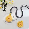 Joyería de Oro Arena, Nicho de Lujo Ligero, Brújula con Incrustaciones de Diamante de Paz y Seguridad, Collar de Alto Nivel con los Ocho Tesoros, Guanyin y Buda Maitreya